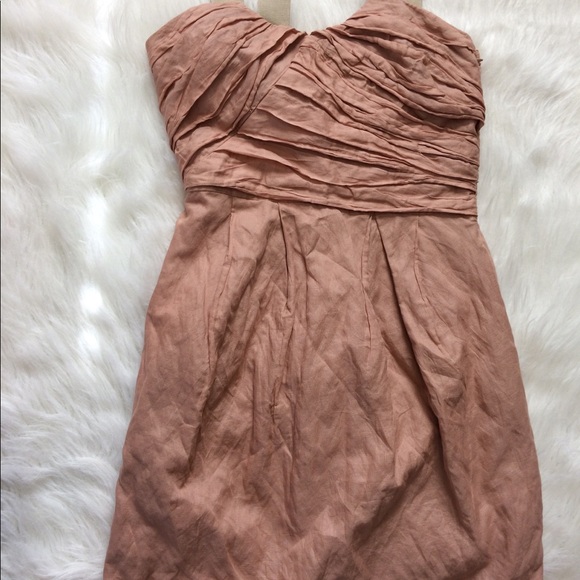 J Crew Ruched Mini Dress in Blush - Picture 4 of 8